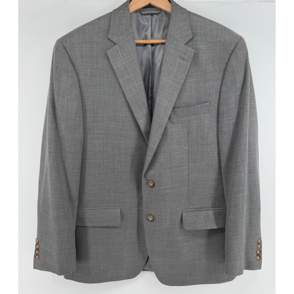 Lauren Ralph Lauren Mens 42R Grey 2-Button Blazer Sport Coat Black Label